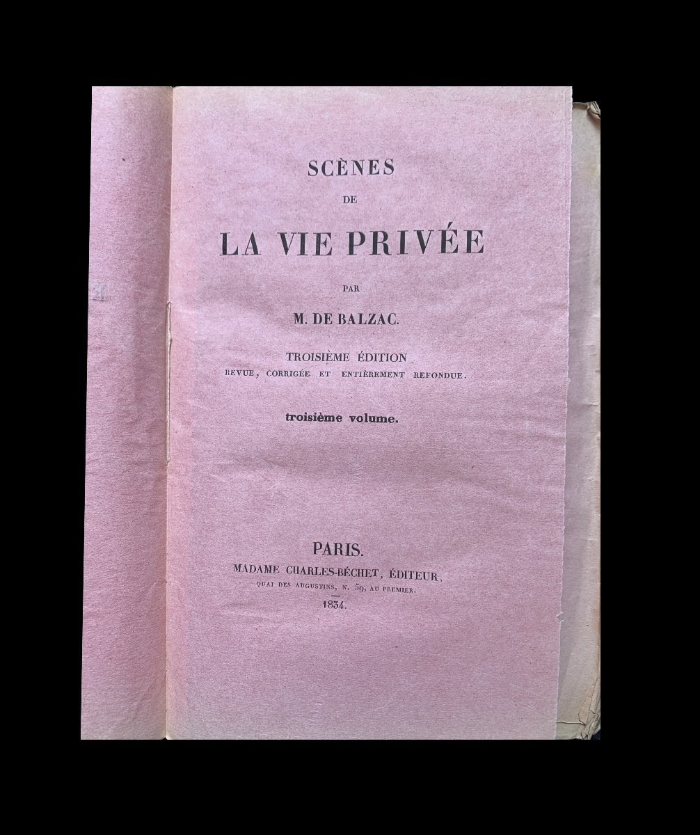 Balzac (honoré De) - Studies Of Mores / La Comédie Humaine. Eo 12/12. Pink Paper-photo-3