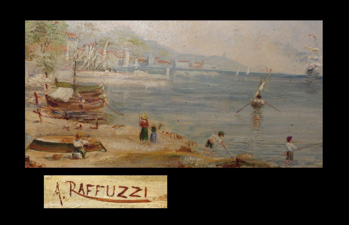 [impressionism Beach] Raffuzzi (a.) - [oil, Signed].-photo-3