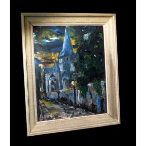 [post-expressionism Church] The Forester (georges) - Oil On Panel, Signed