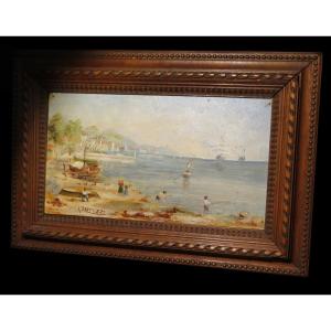 [impressionism Beach] Raffuzzi (a.) - [oil, Signed].