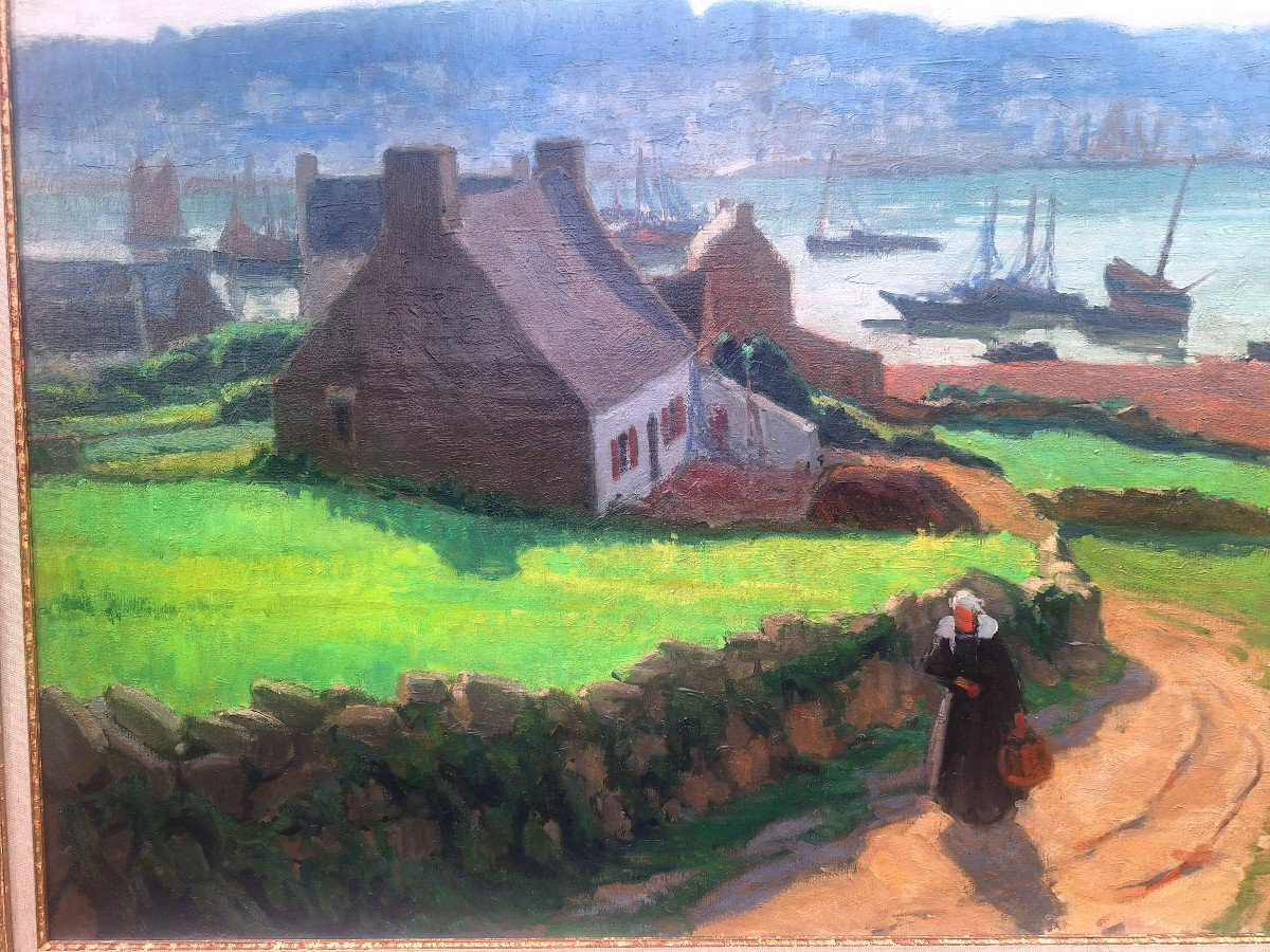 Maurice Menardeau "the Port Of Tréboul In Brittany"-photo-4