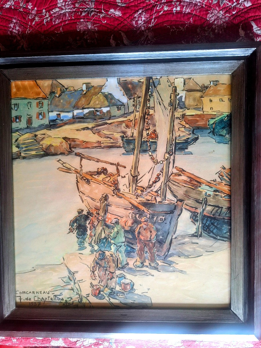 Jacques  de Chastellus " Pêcheurs /Concarneau "  Bretagne-photo-2