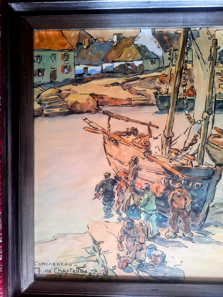 Jacques  de Chastellus " Pêcheurs /Concarneau "  Bretagne-photo-3