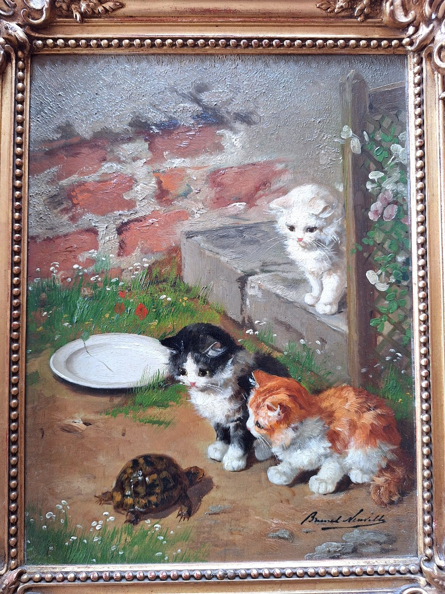 Brunel de Neuville " Chatons à la tortue"