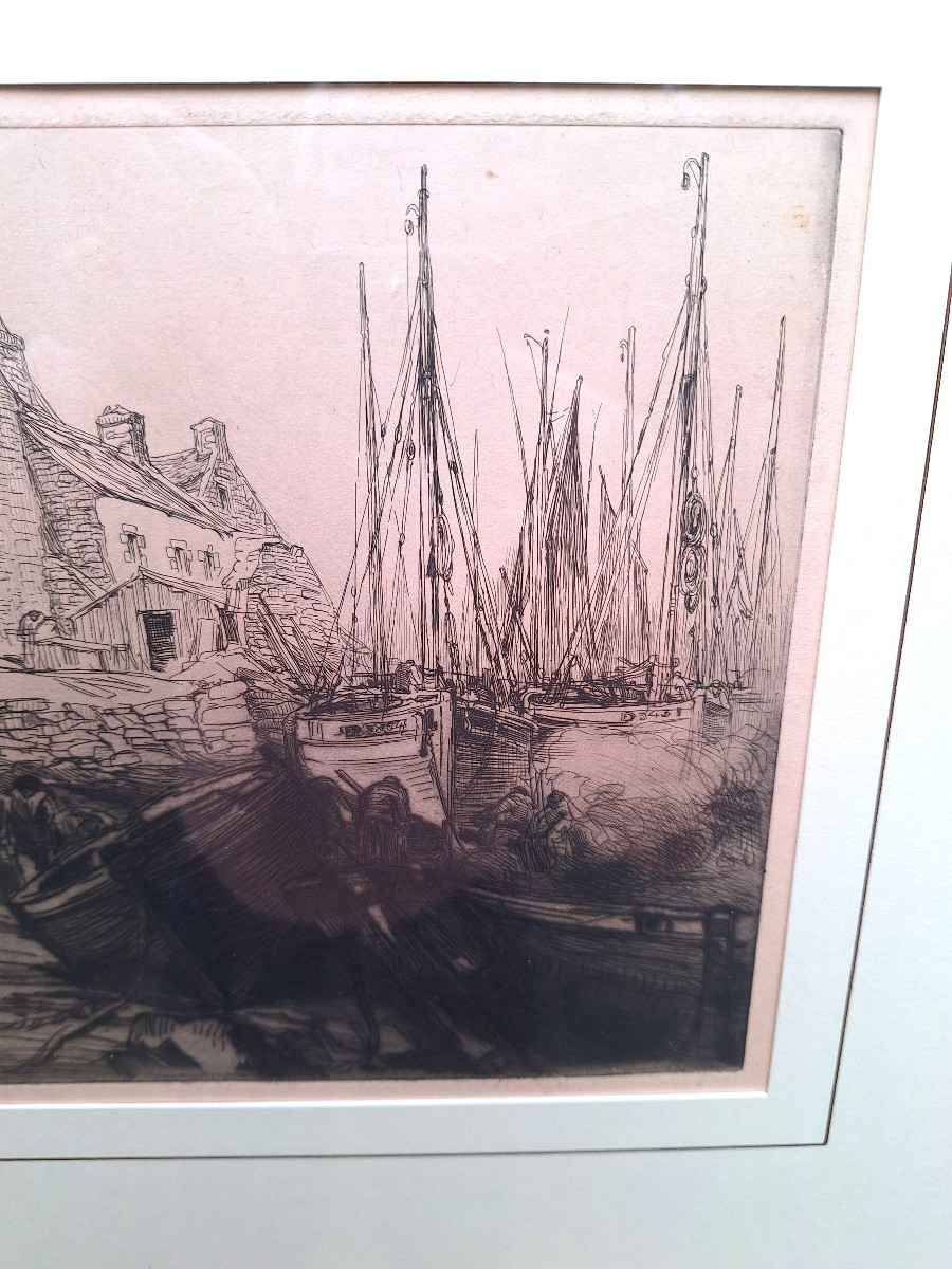 henry Cheffer " le port de Treboul" Bretagne-photo-1