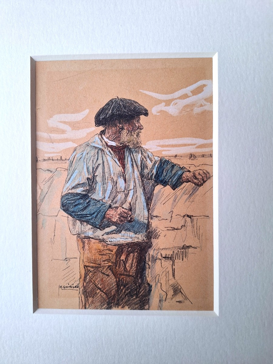Henri Guinier  " Pêcheur Breton à la pipe" Bretagne-photo-2