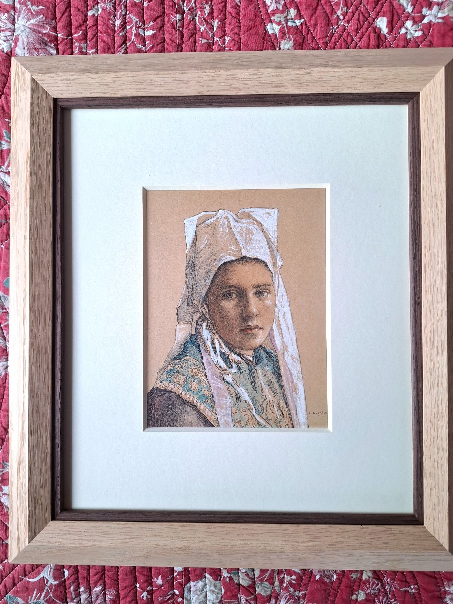 Henri Guinier  " Portrait d 'une belle Bretonne" Bretagne