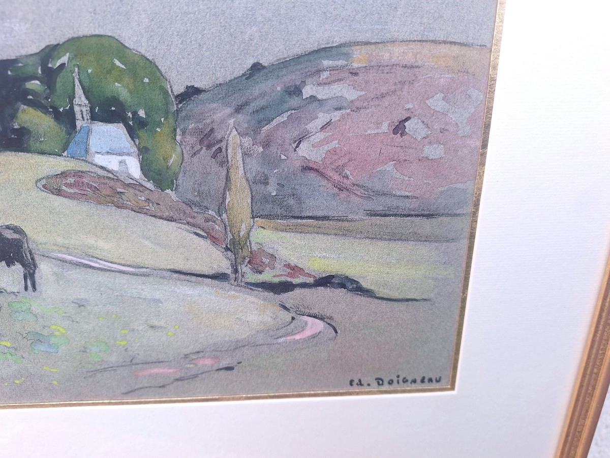Edouard Doigneau 5 Watercolors Brittany-photo-3