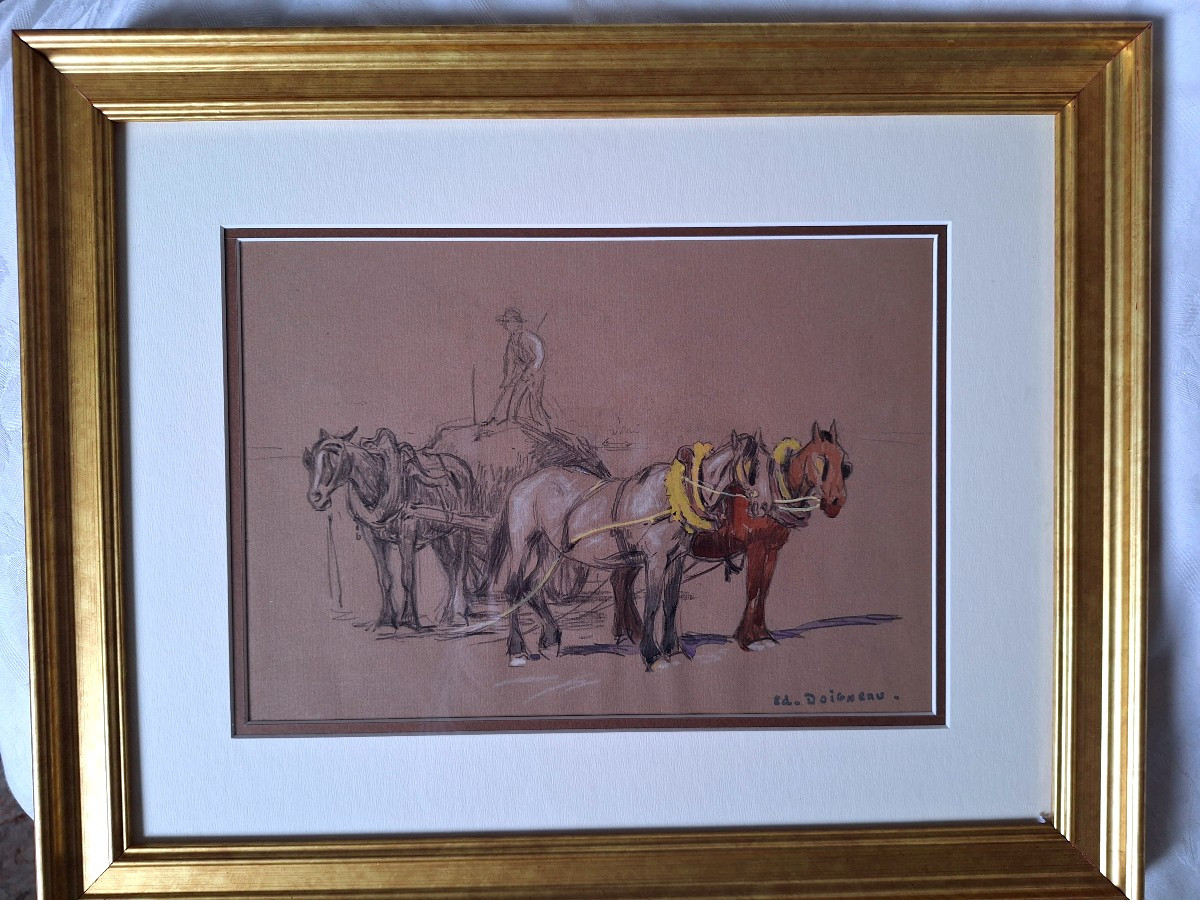Edouard Doigneau  Le travail aux champs   Bretagne