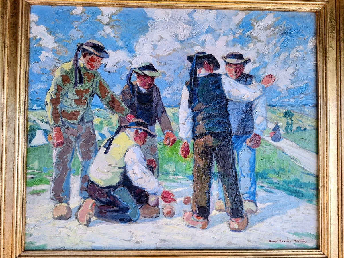 Maurice Cahours " les joueurs de boules en Bretagne"