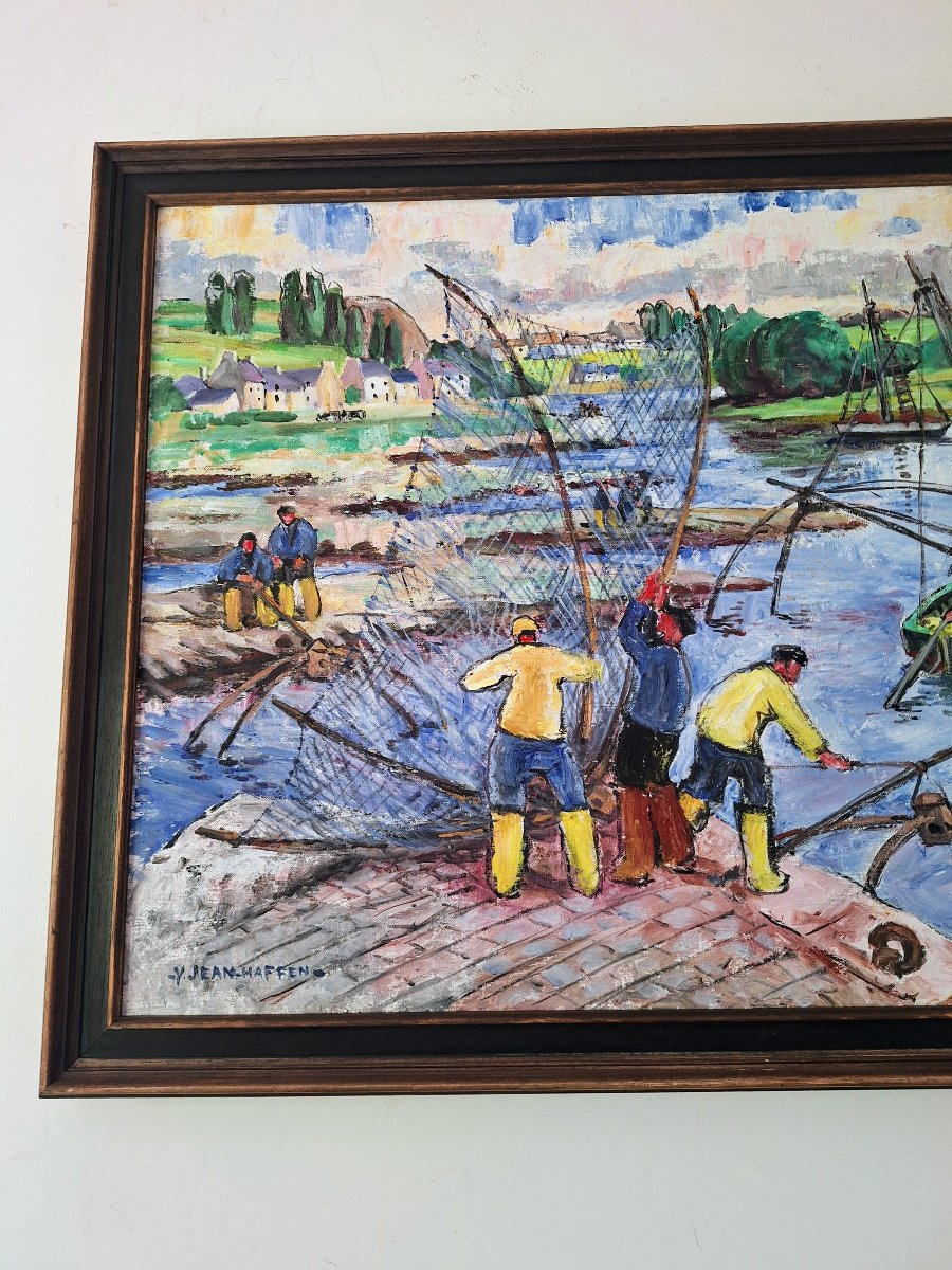 yvonne jean Haffen  " la pêche aux carrelets" Bretagne-photo-2