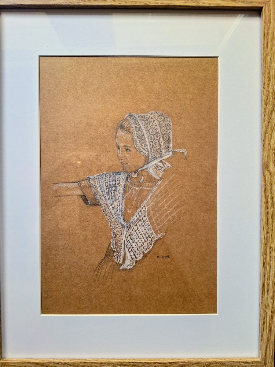 Marie Duval " Filette  Bretonne à la coiffe"  Bretagne