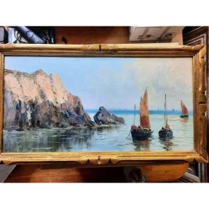 Emile Gauffriaud “return From Fishing” Brittany