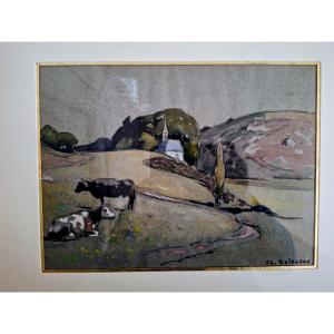 Edouard Doigneau   La chapelle Saint Léger sur le Bélon  Bretagne