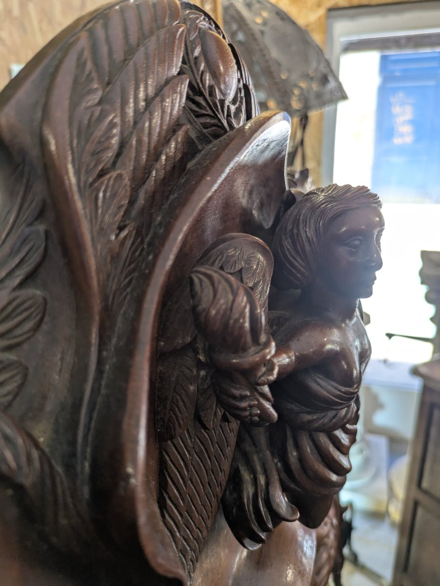 Rare 19th Century Mahogany Throne/armchair-photo-1