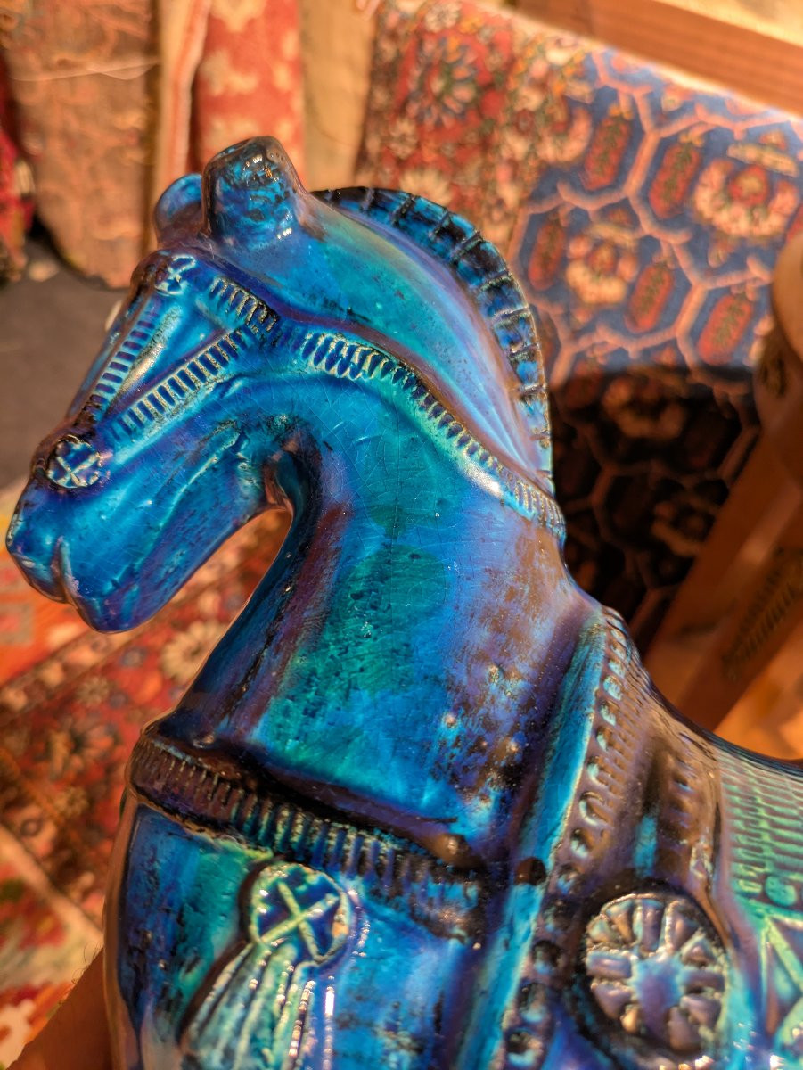 Glazed Ceramic Horse By Aldo Londi For Bitossi-photo-1