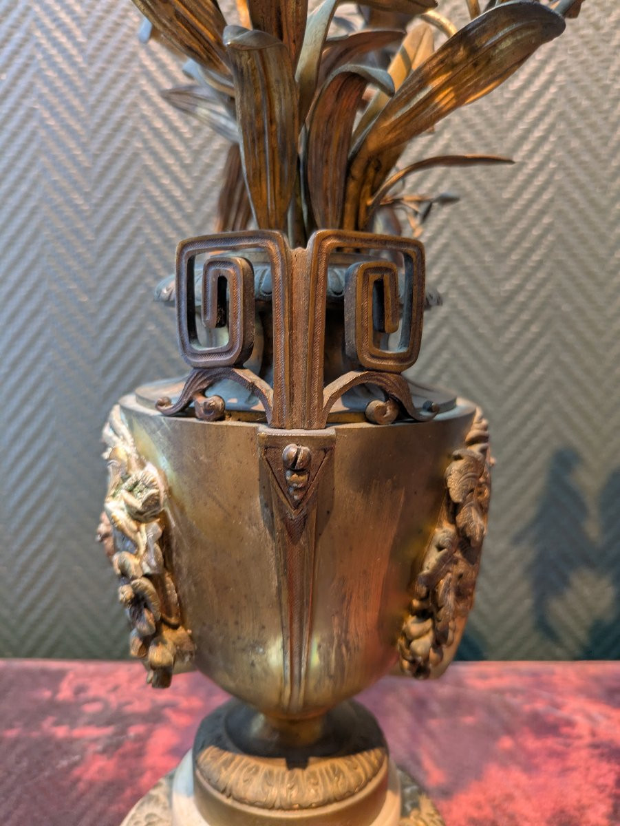 Pair Of Bronze Candelabras, Early 19th Century -photo-3