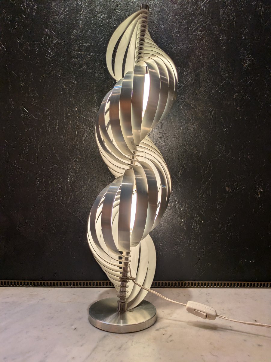 Kinetic Aluminum Lamp By Henri Mathieu -photo-3