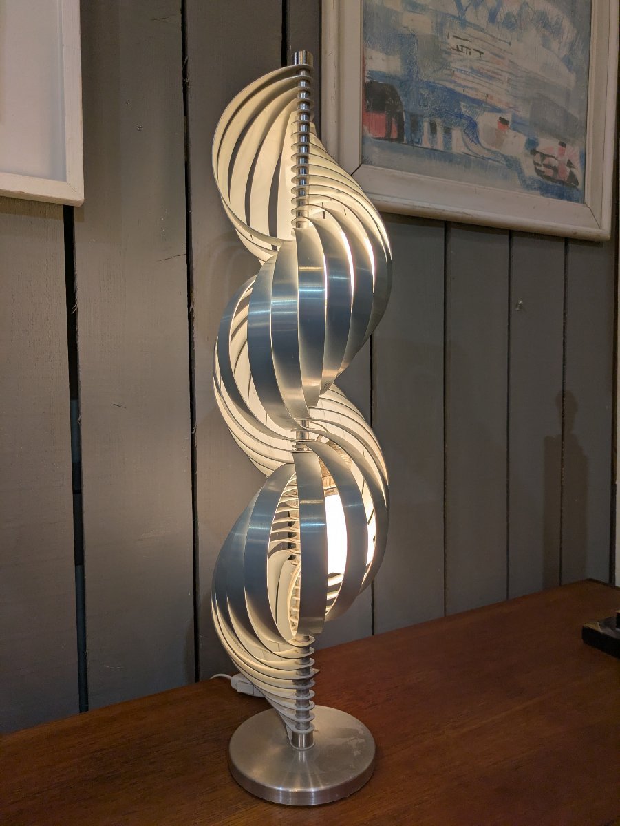 Kinetic Aluminum Lamp By Henri Mathieu -photo-1