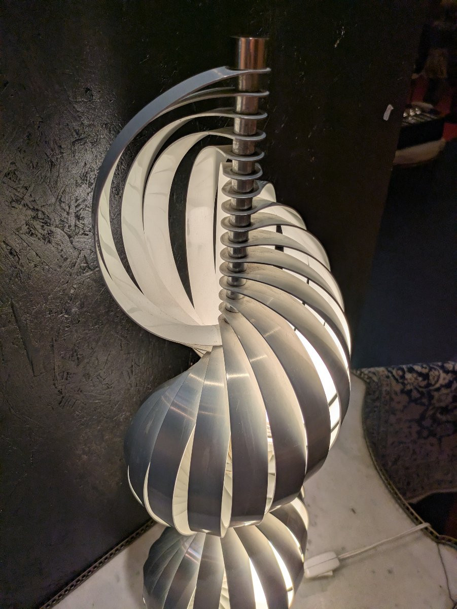 Kinetic Aluminum Lamp By Henri Mathieu -photo-2