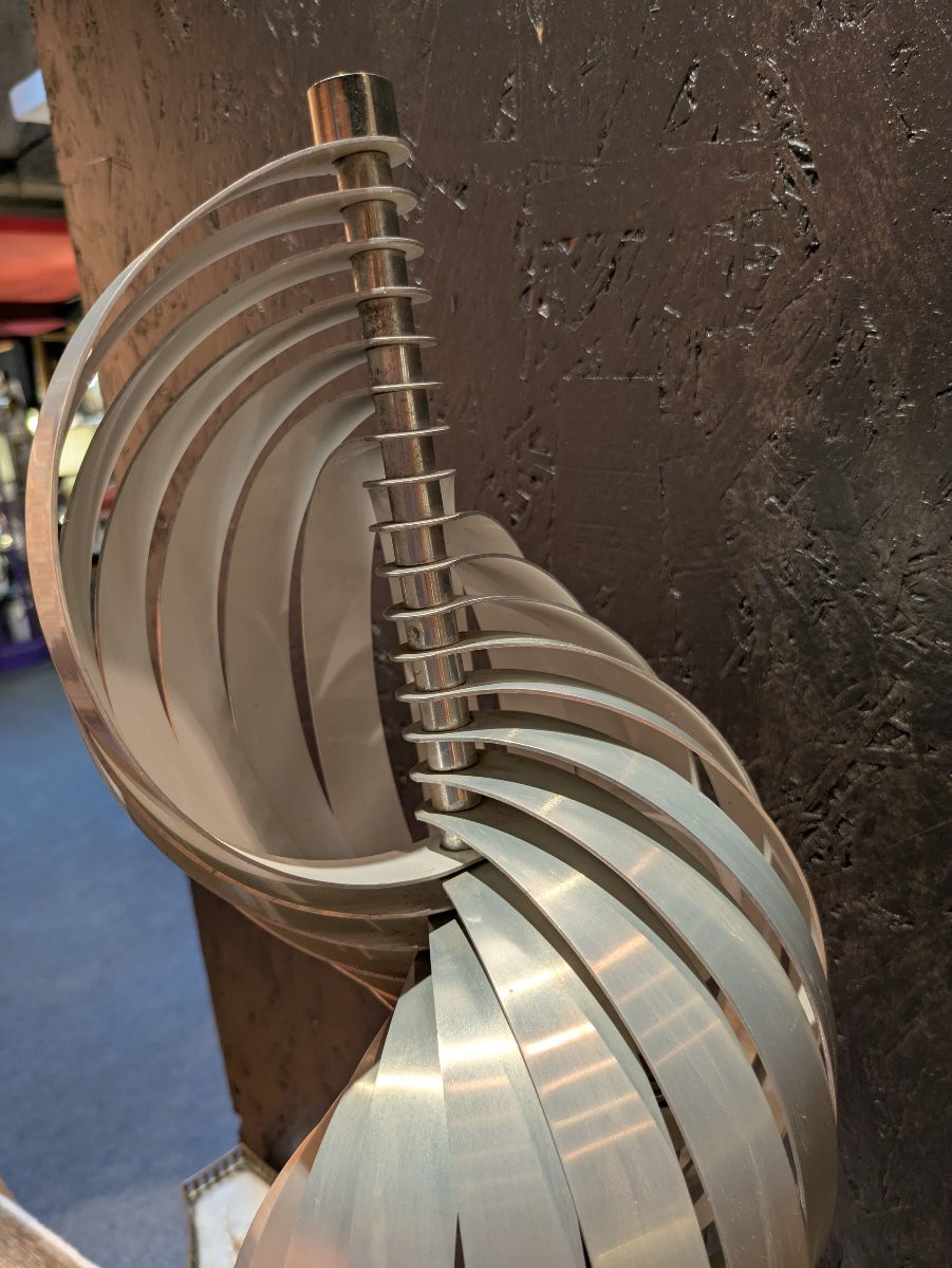 Kinetic Aluminum Lamp By Henri Mathieu -photo-5