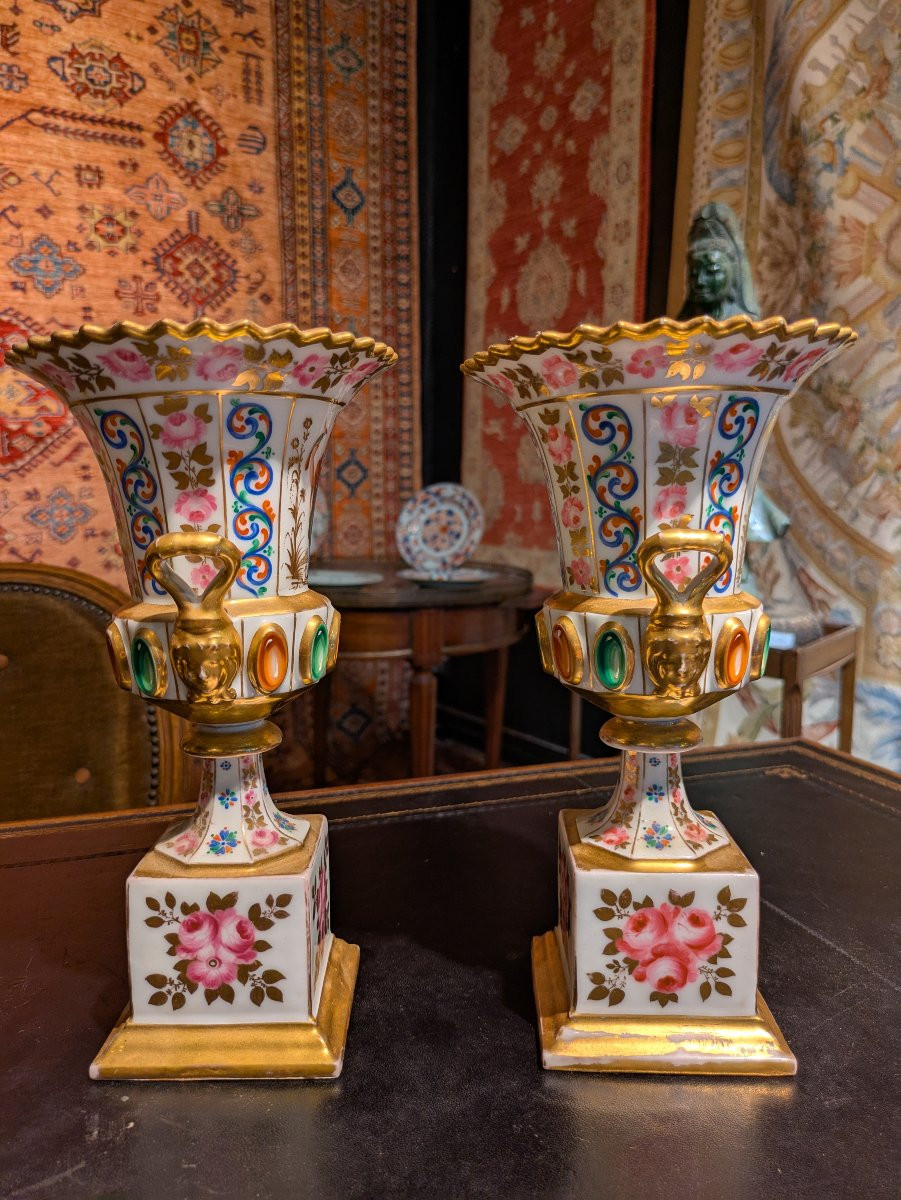 Pair Of Mounted Porcelain Vases In The Sèvres Style, Circa 1850-photo-2