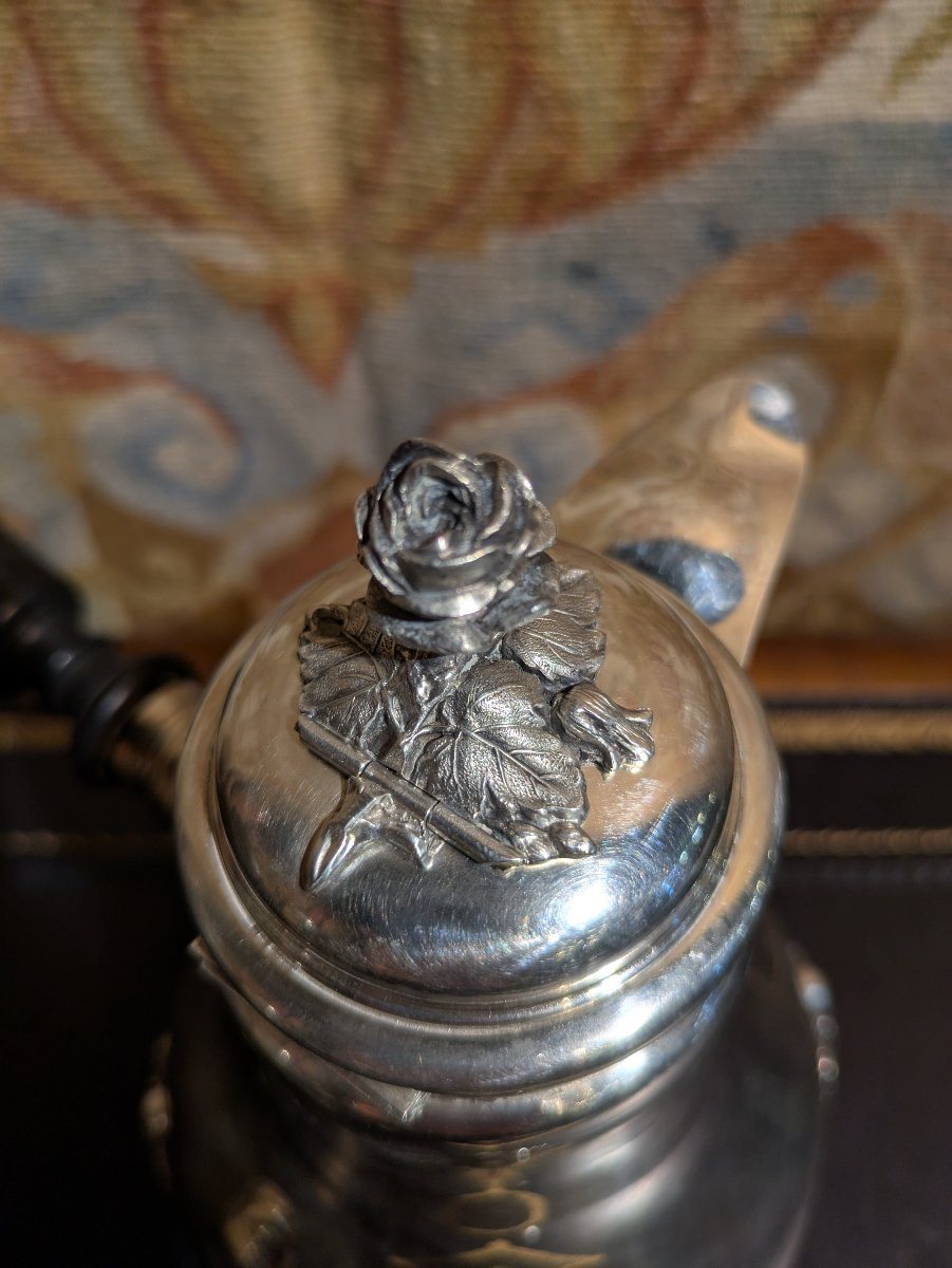 Chocolatière en argent – Claude Doutre Roussel – Fin XIXe siècle-photo-4