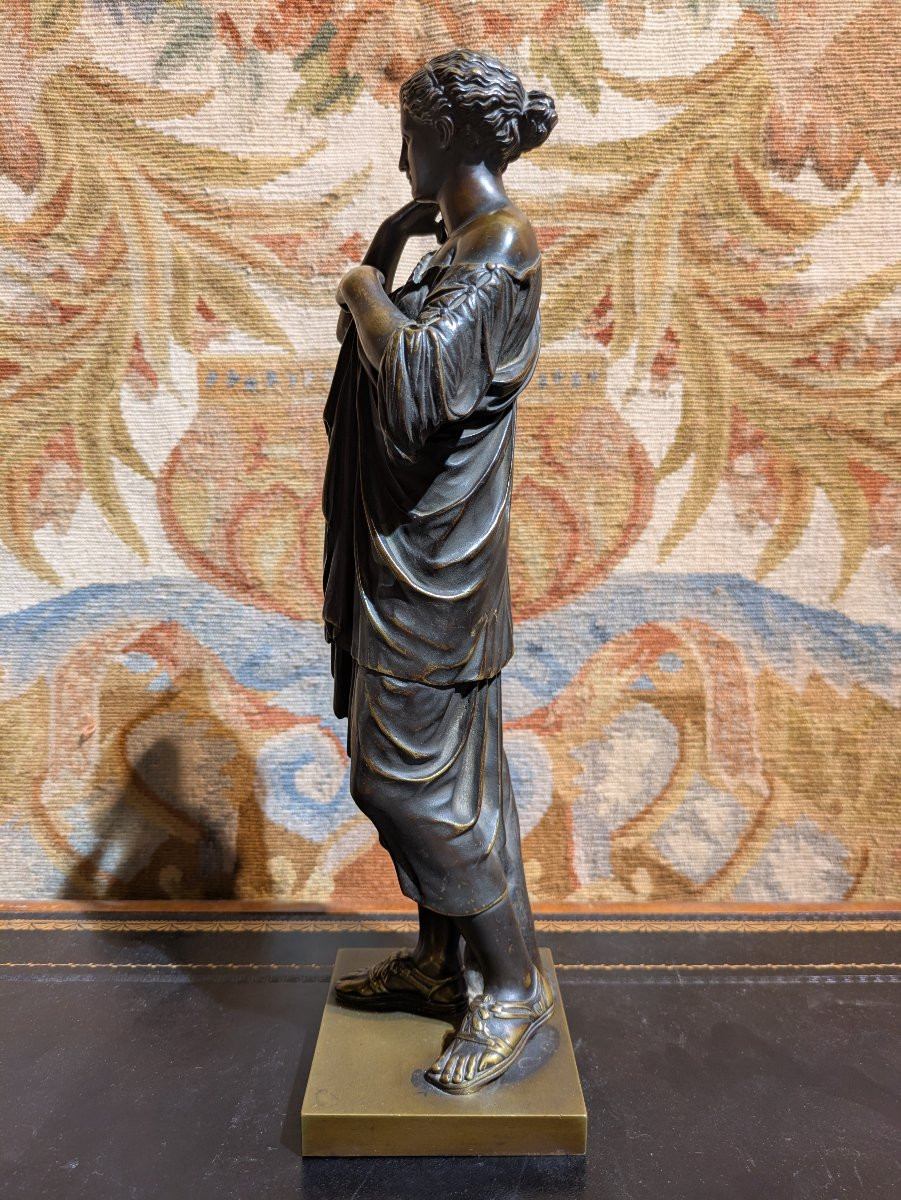 Bronze représentant Artémis – Auguste Maximilien Delafontaine – XIXe siècle-photo-2