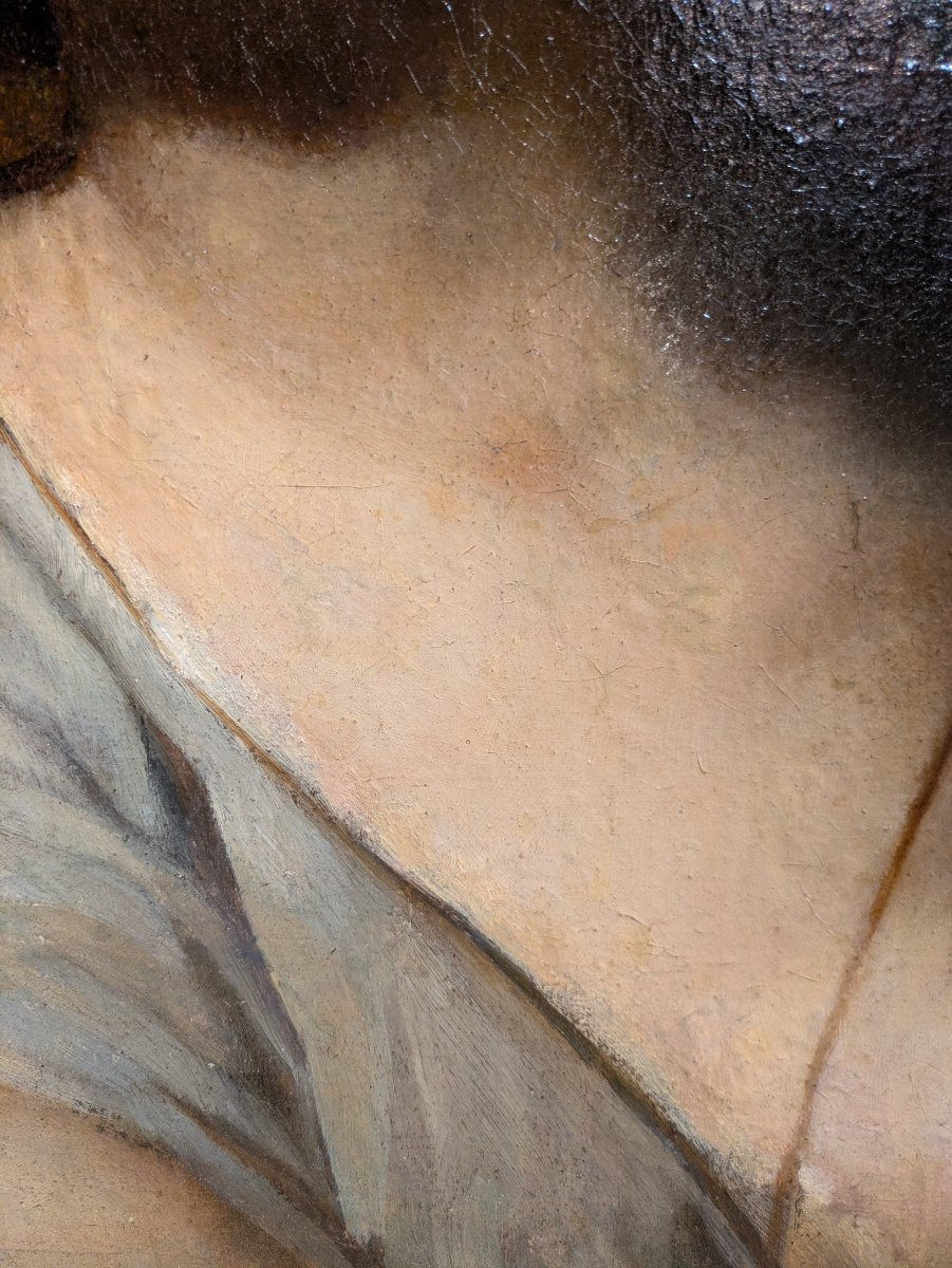 Portrait d’une jeune femme – École italienne début XIXᵉ siècle-photo-4