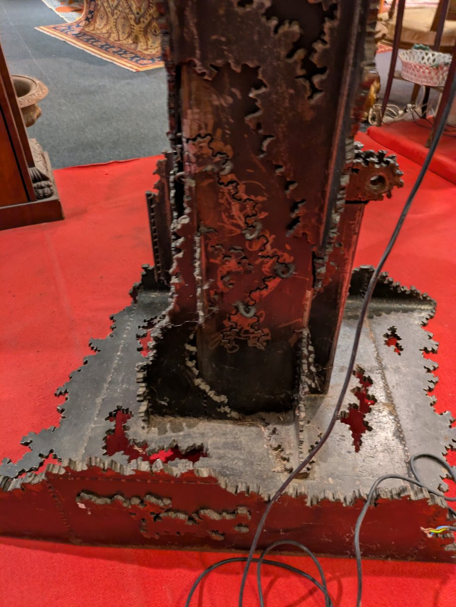 Sculptural Aquarium In Cut Steel By Jean François Buisson -photo-2