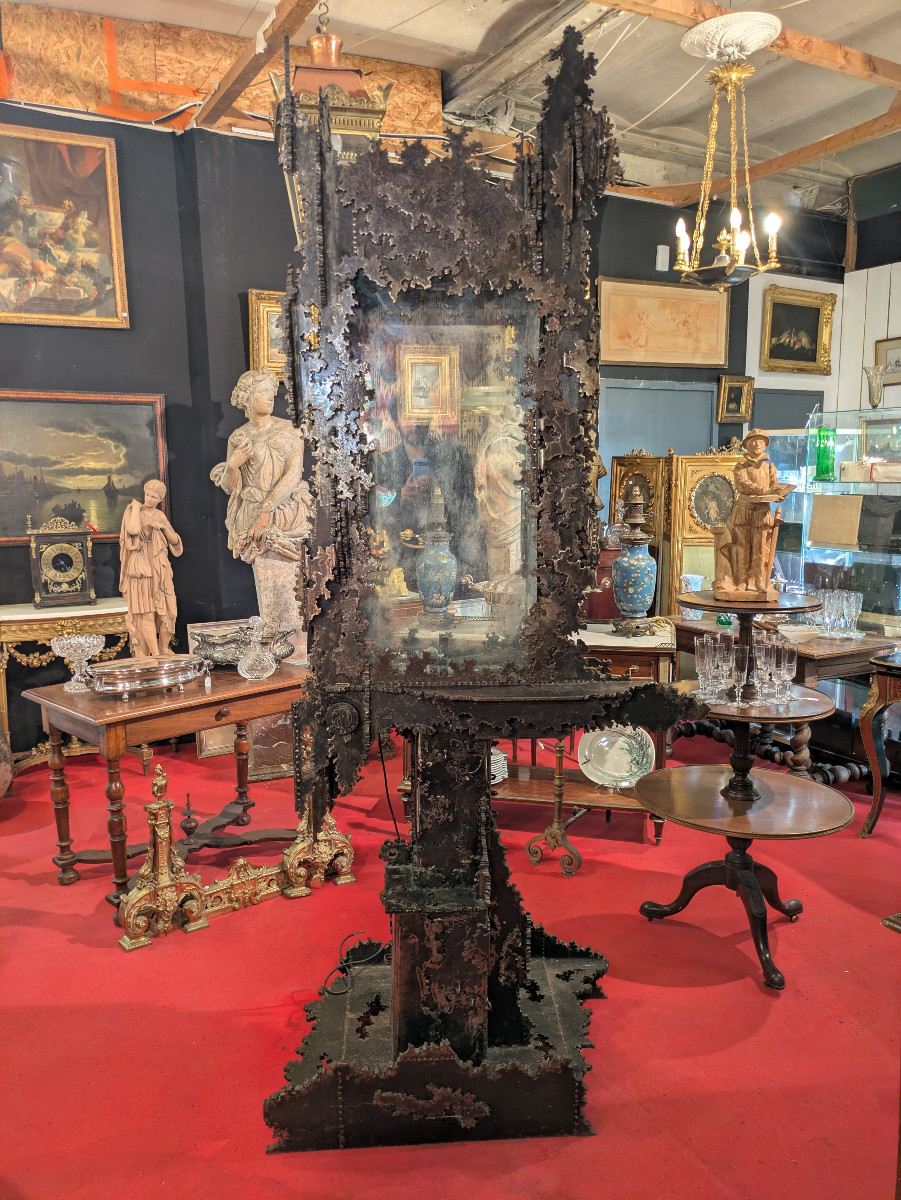 Sculptural Aquarium In Cut Steel By Jean François Buisson 