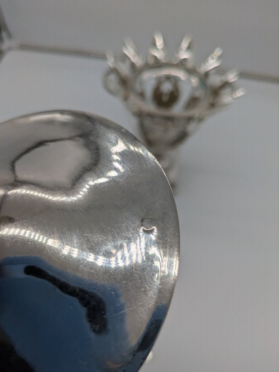 Confiturier en Argent et Cristal - Début XIXᵉ siècle-photo-4