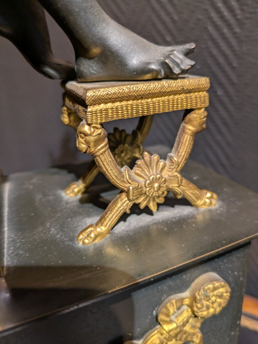 Restoration Period Bronze Clock - 19th Century-photo-5