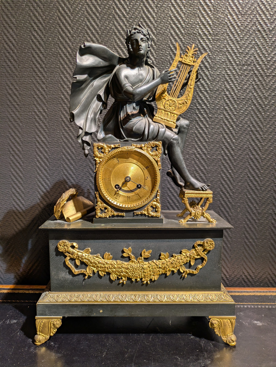 Restoration Period Bronze Clock - 19th Century