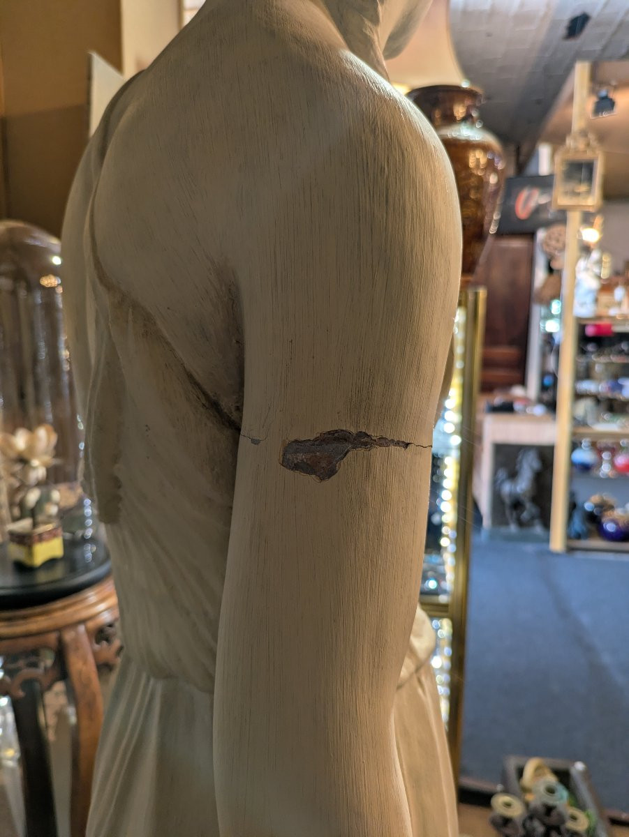 Importante Statue en Terre Cuite à l'Effigie de Bacchus - Epoque Restauration -photo-4