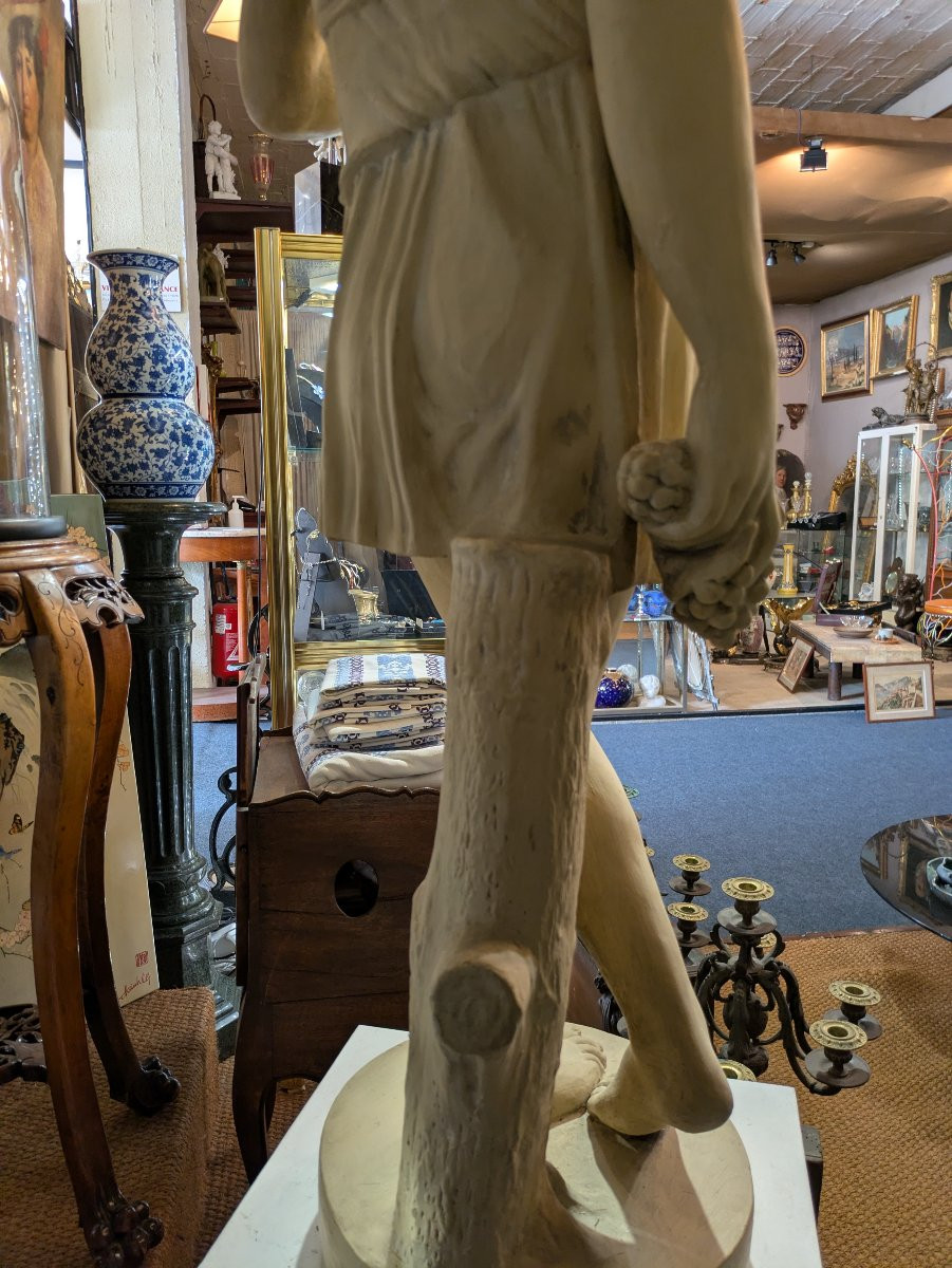 Importante Statue en Terre Cuite à l'Effigie de Bacchus - Epoque Restauration -photo-1