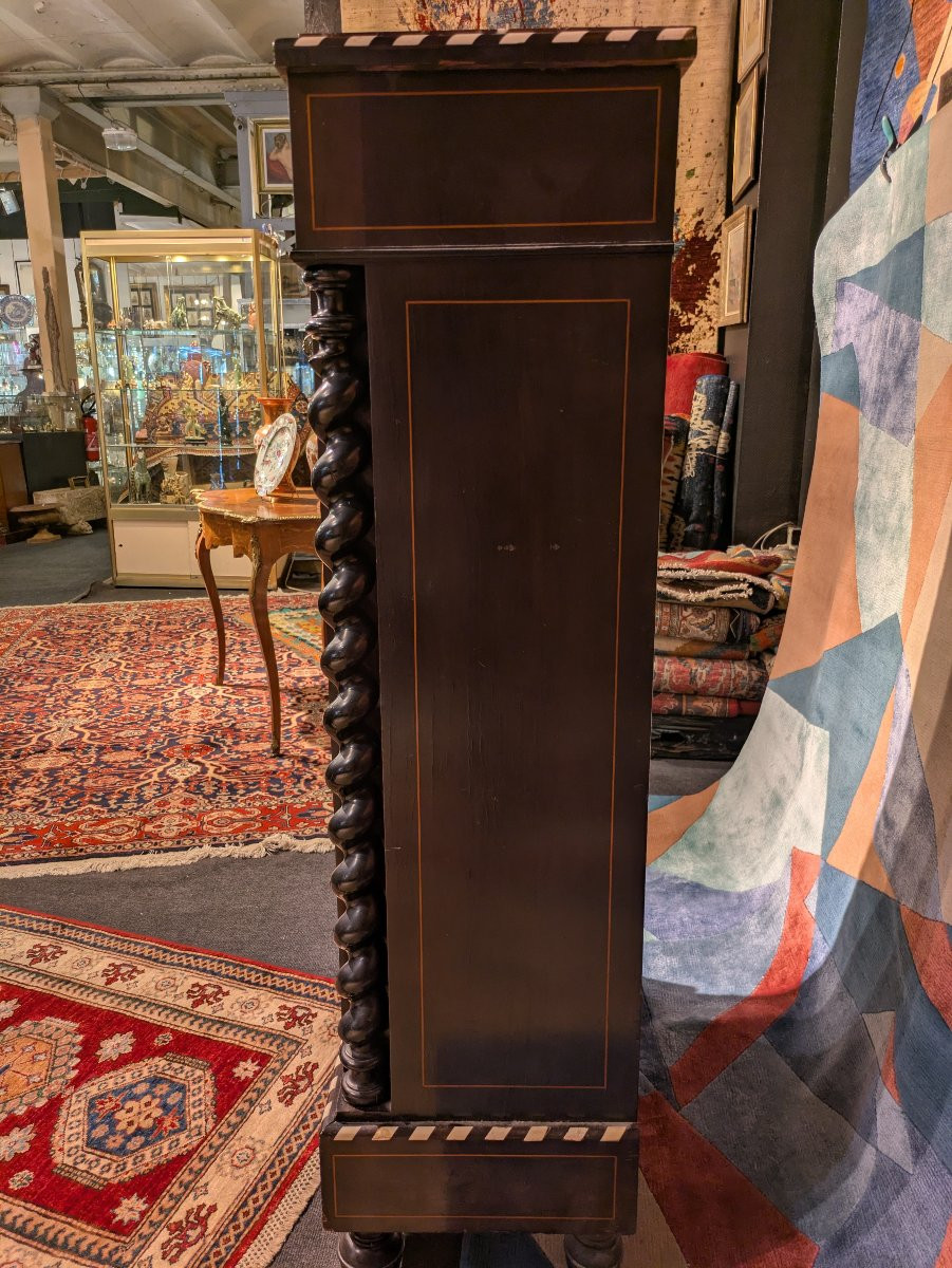 Italian Marquetry Secretary - Late 19th Century-photo-3