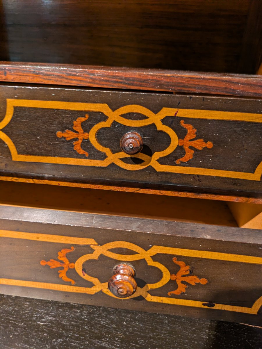 Italian Marquetry Secretary - Late 19th Century-photo-1