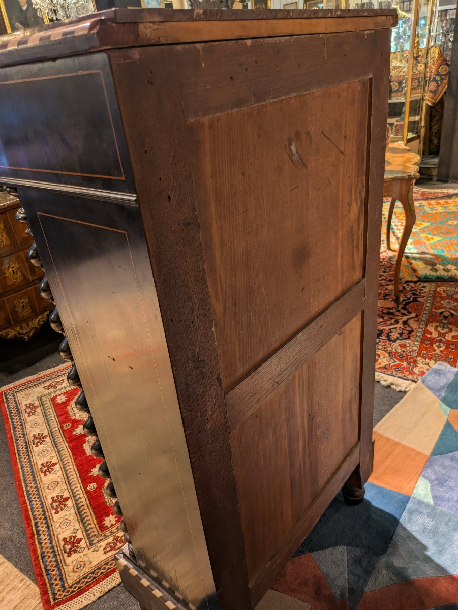 Italian Marquetry Secretary - Late 19th Century-photo-4