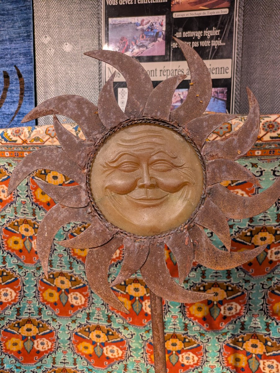 Garçon au Soleil en Fonte de Fer,— fin XIXe siècle-photo-4
