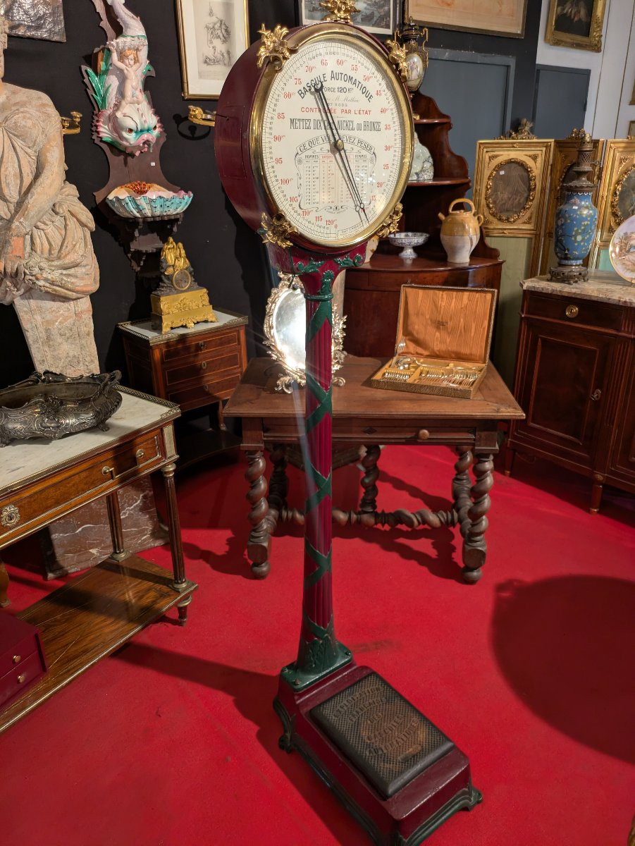 Balance - Bascule Automatique E. Mabille, fonte et bronze doré — Fin XIXe siècle-photo-3