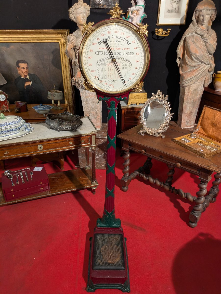 Balance - Bascule Automatique E. Mabille, fonte et bronze doré — Fin XIXe siècle-photo-4