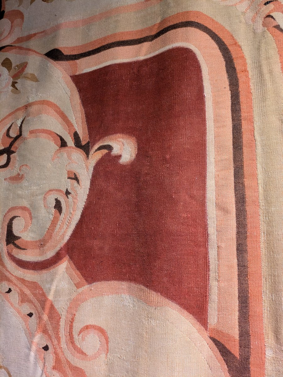Large Aubusson Carpet, Restoration Period - First Half Of The 19th Century-photo-2
