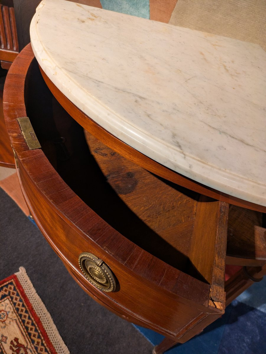  Pair Of Louis XVI Period Mahogany Encoignures - 18th Century-photo-2