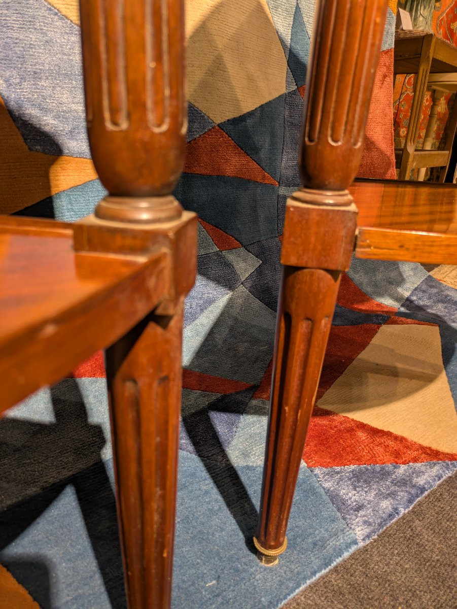  Pair Of Louis XVI Period Mahogany Encoignures - 18th Century-photo-3