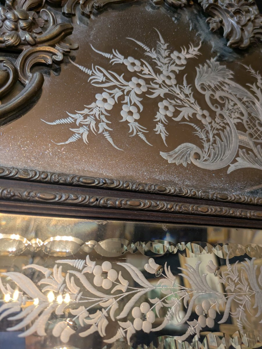 Venetian Glazed Mirror - 19th Century-photo-4
