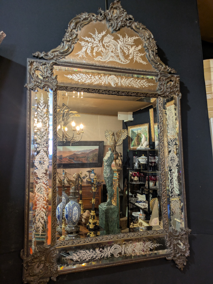 Venetian Glazed Mirror - 19th Century