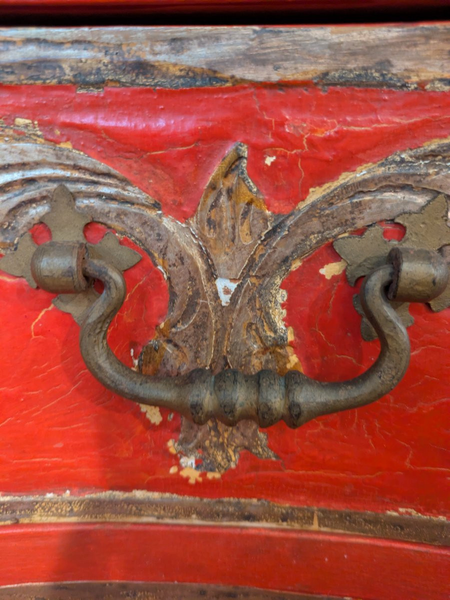 Italian Baroque Chest Of Drawers In The Venetian Style - Late 19th Century-photo-4
