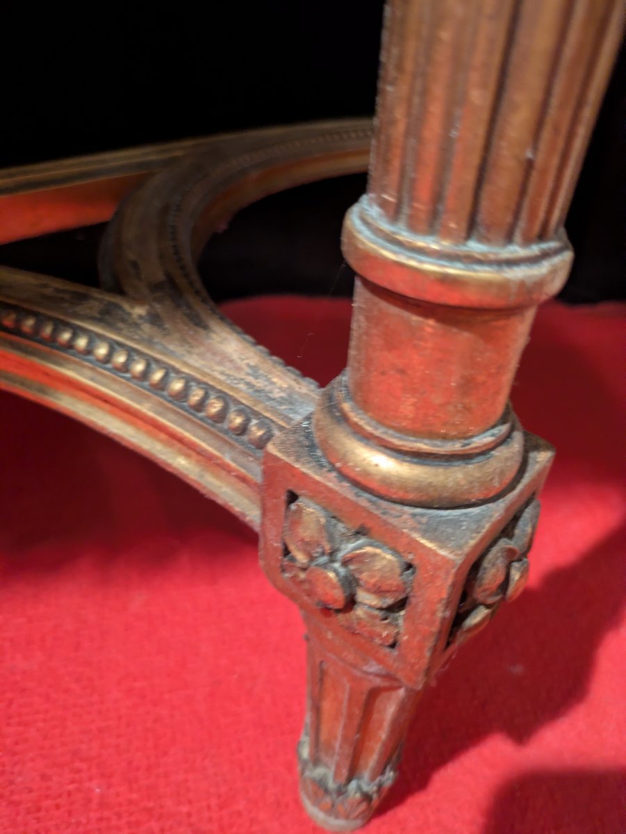 Console en Sois Doré Sculpté style Louis XVI — XIXe siècle-photo-2