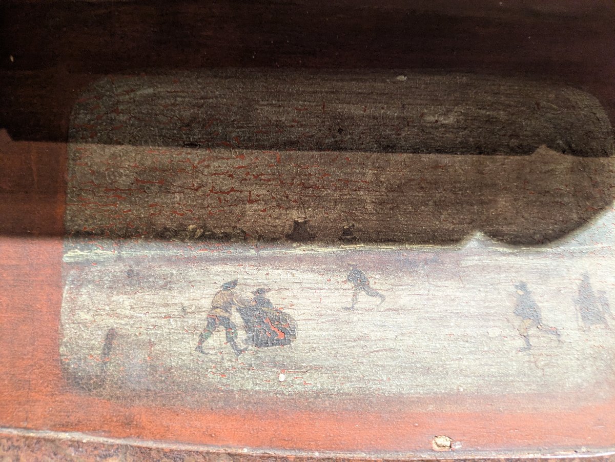 Dutch Children's Sled With Coat Of Arms - 17th/18th Century-photo-2